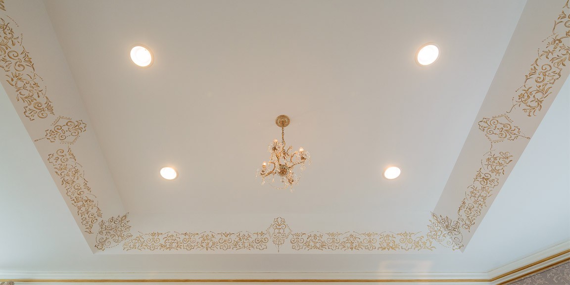 tray ceiling from amiano and son in a home remodel