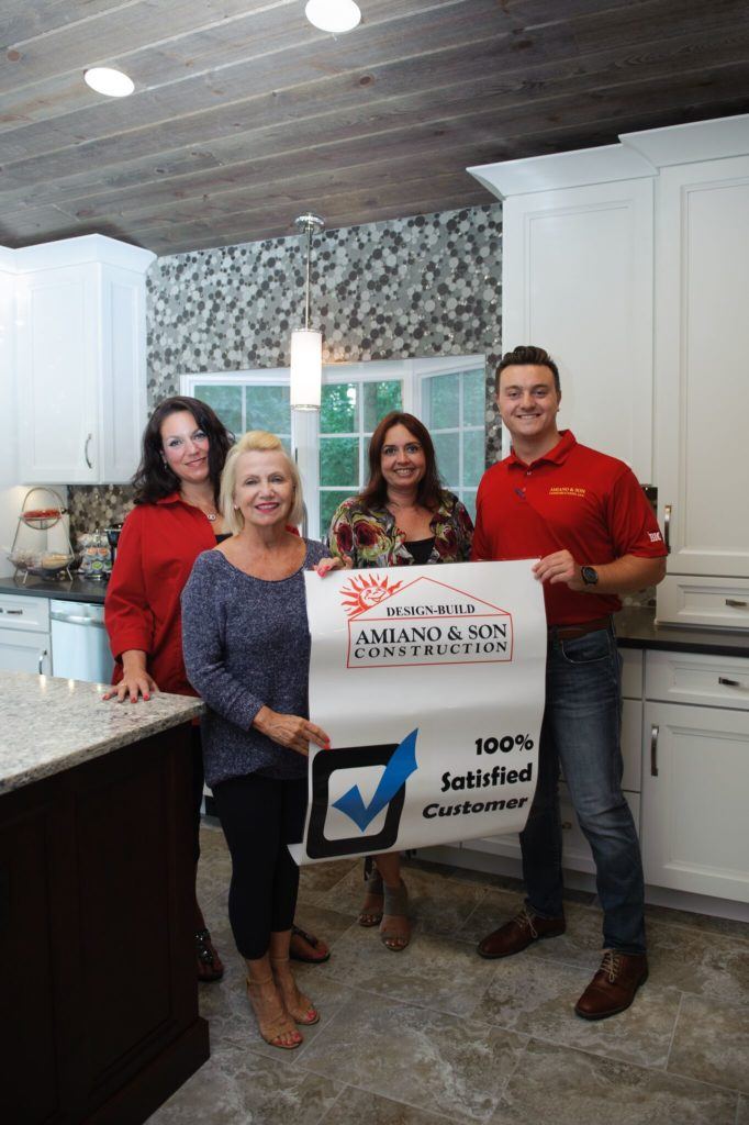 customers in a new remodeled kitchen from amiano and son