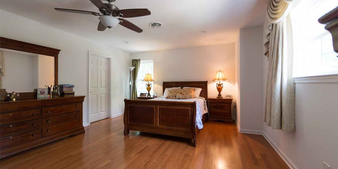 Large bedroom in an amiano and son home addition