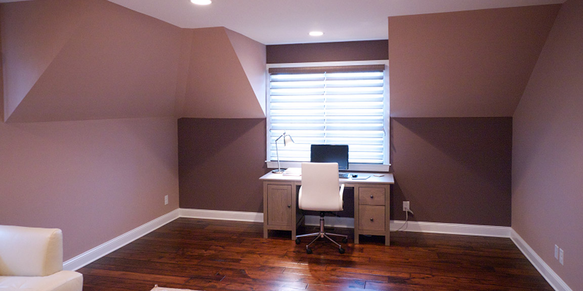 Office area in an amiano and son home addition