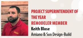 Project superintendent of the year Kieth Blose