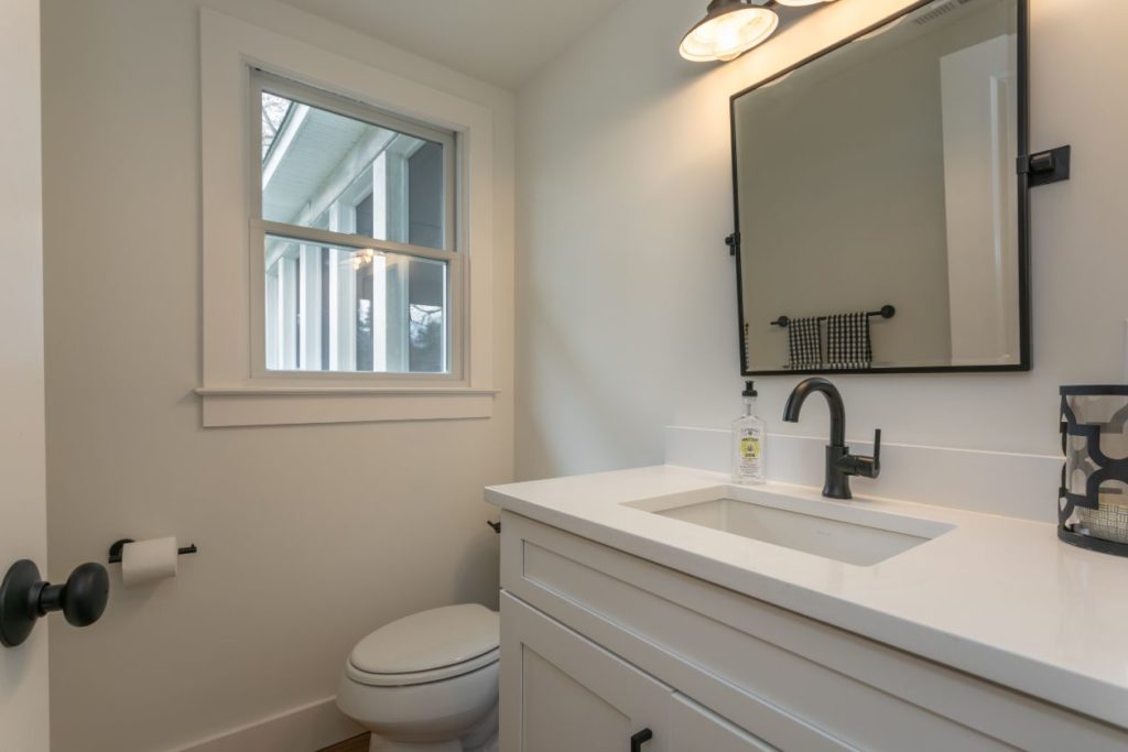 Powder room remodel from amiano and son