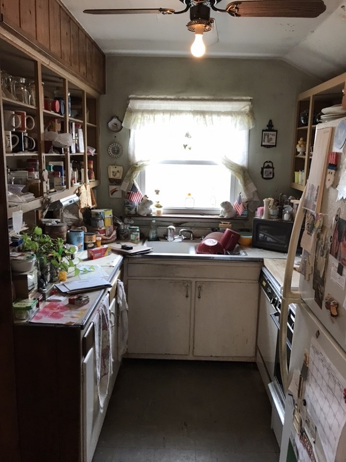 Before renovation of a small kitchen