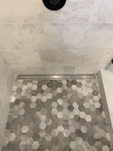 shower in an amiano and son full bathroom remodel