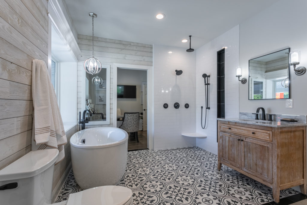 Full bathroom in an amiano and son remodel